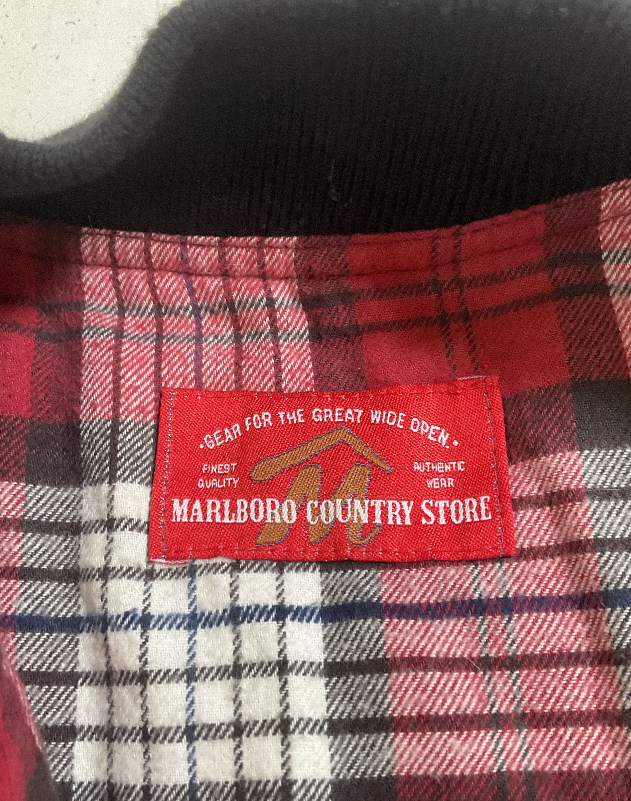 Vintage 90s Marlboro Country Store Reversible Plaid Flannel Quilted Vest Mens L