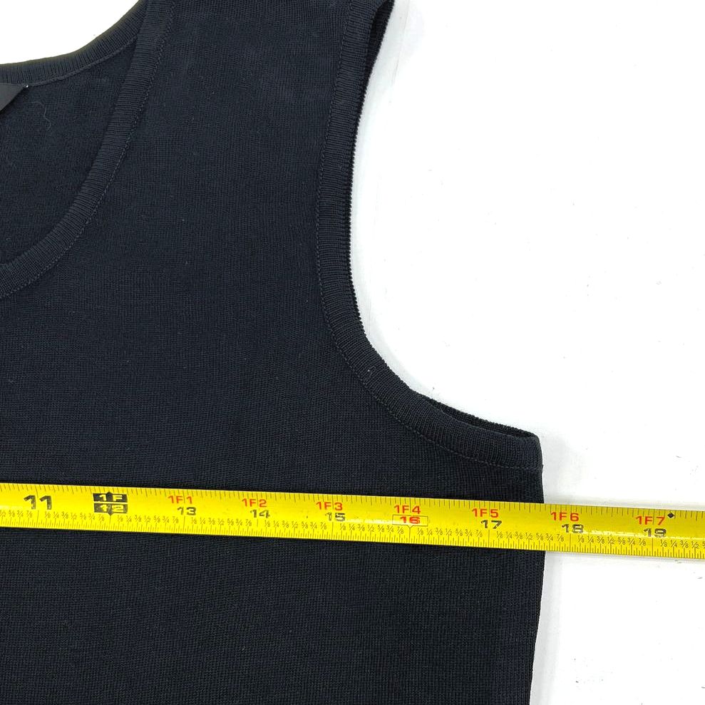 Women's Ming Wang Black Knit 90% Acrylic Pullover Tank Top - Size Small