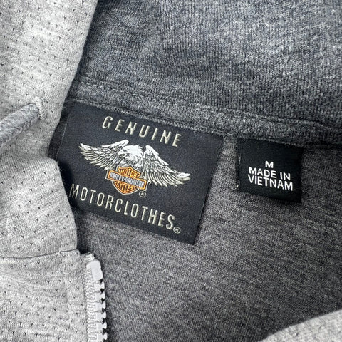 Harley-Davidson Bar & Shield Logo Full Zip Hoodie Heather Gray Sz M