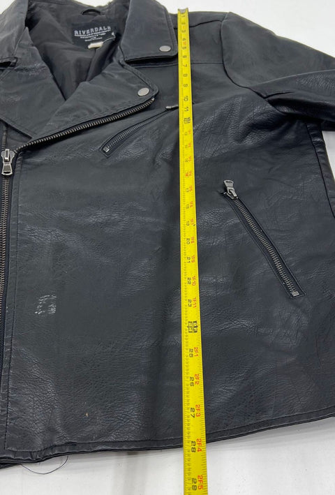 Riverdale Black South Side Serpents Faux Leather Moto Jacket Men's XL