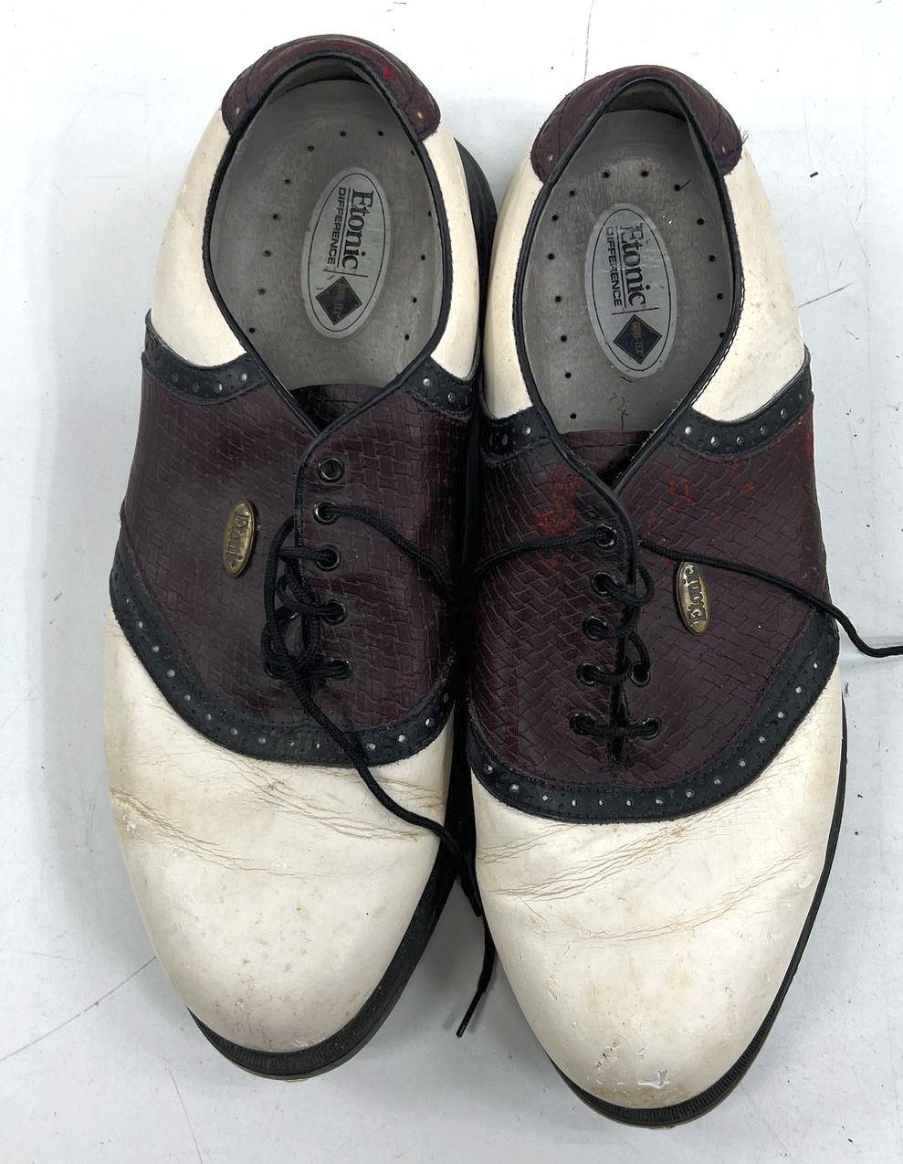 Etonic Lot of 2 Vintage Leather Saddle Golf Shoes Men's Size 10.5