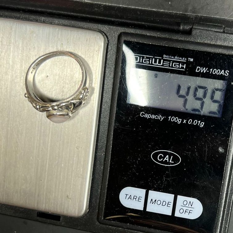 925 Sterling Silver Shell Ring Size 6 4.9g