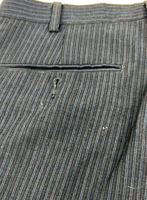 Calvin Klein Black Pinstripe 100% Wool 2-Piece Suit Men's Size 41R
