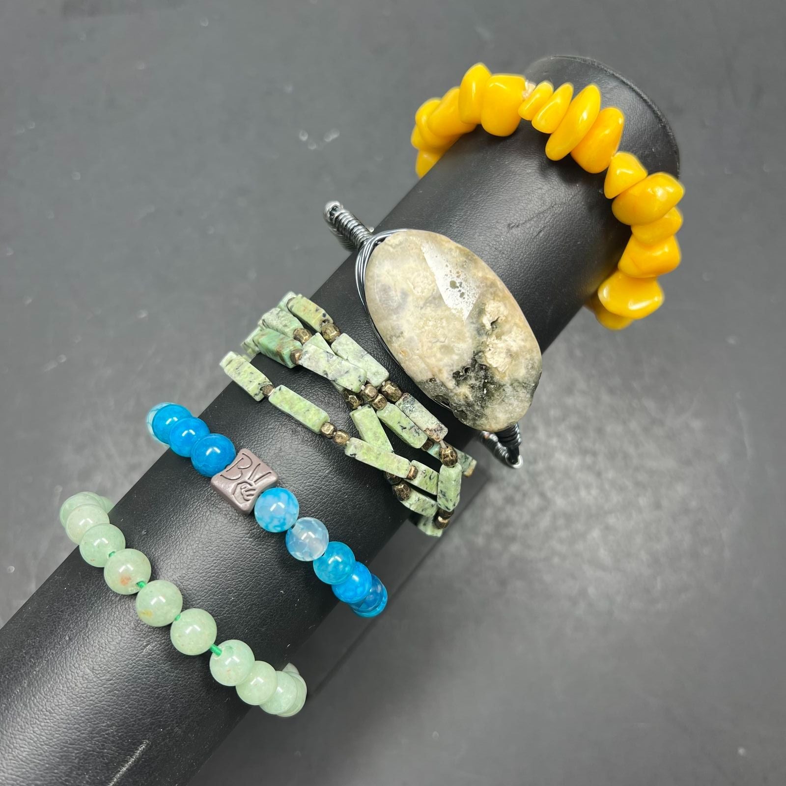 Natural Stone Mixed Jewelry Lot Necklaces Bracelets Beaded