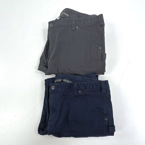 Lot 2 Duluth Trading Co Gray Black Curvesetter Cargo Work Pants Women's 16x31