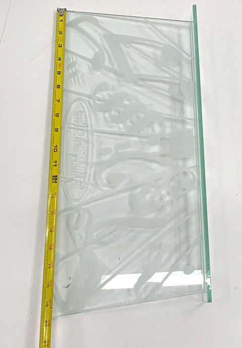 Disney Hollywood Bowl Etched Glass Plaque Desk Display Award New Open Box