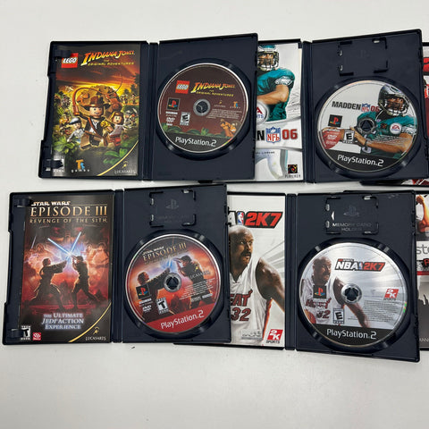LEGO Indiana Jones Star Wars Episode III PlayStation 2 8 Game Lot PS2