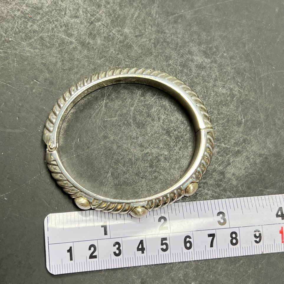 Brighton Silver Plate Bangle Hinged Bracelet
