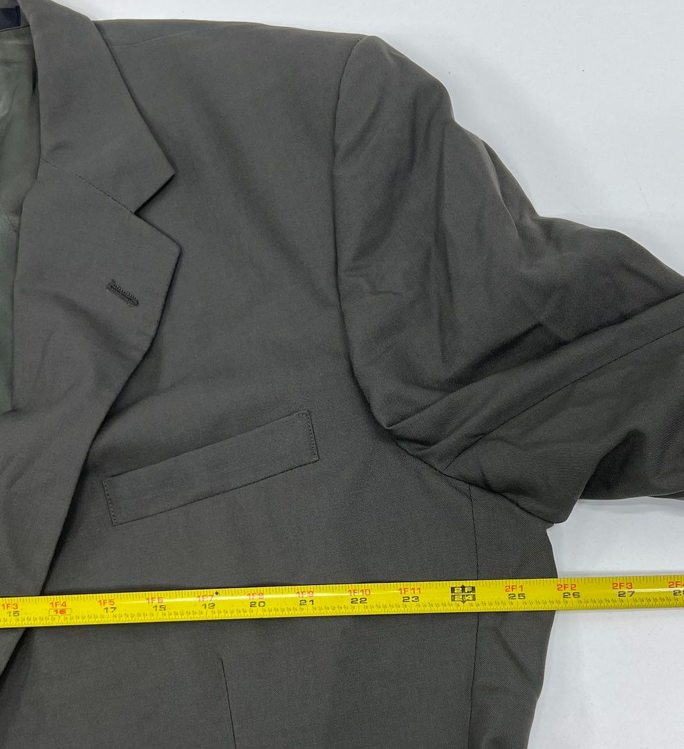 Vintage Tom James Gray Wool 2-Piece Suit Tailored in USA Men's
