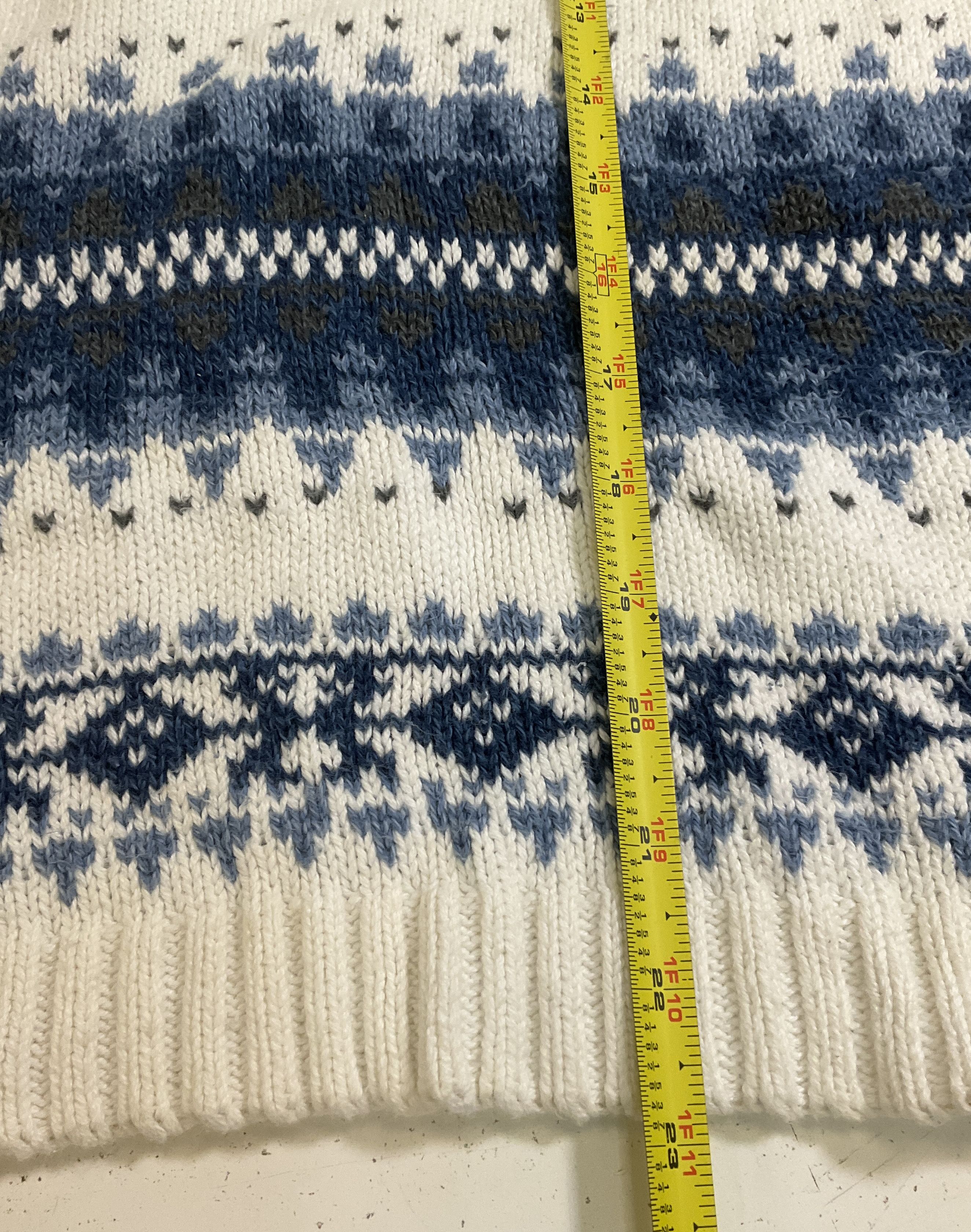 Vintage Sweater Lot 2 Towncraft Patchwork & Jessica Roberts Fair Isle Knit Sz L