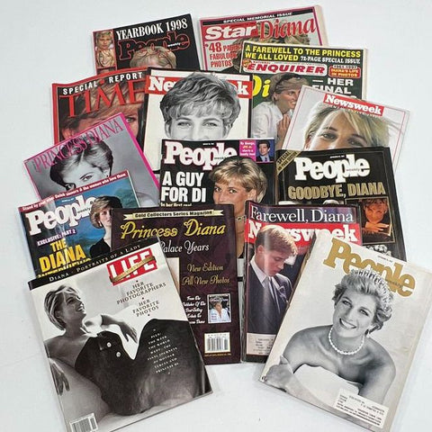 Vintage Princess Diana Magazine Lot of 14 1997 Tribute TIME PEOPLE Newsweek