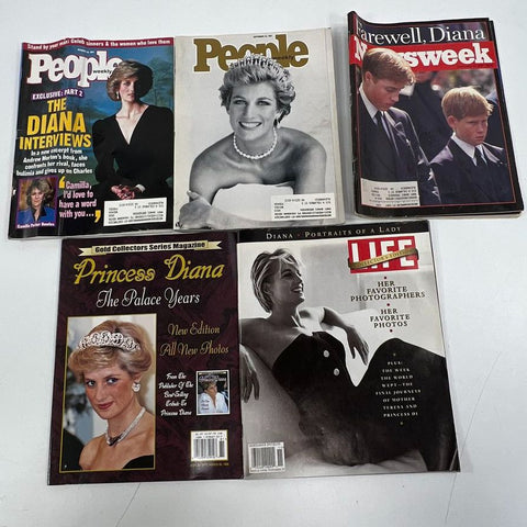 Vintage Princess Diana Magazine Lot of 14 1997 Tribute TIME PEOPLE Newsweek