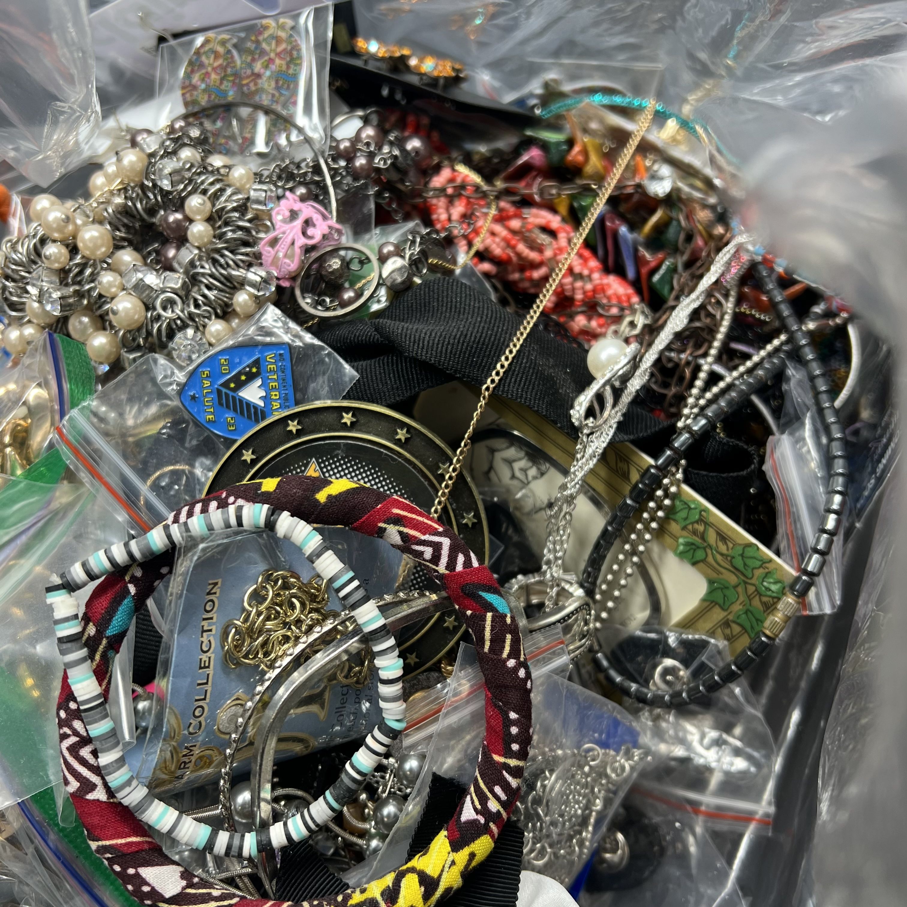 5LB Wearable Costume Jewelry Mixed Items Bag
