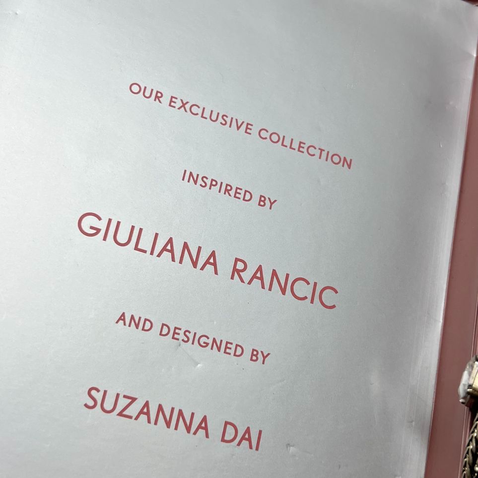 LOFT Guiliana Rancic Suzanna Dai Gold Tone Crystal Statement Necklace In Box
