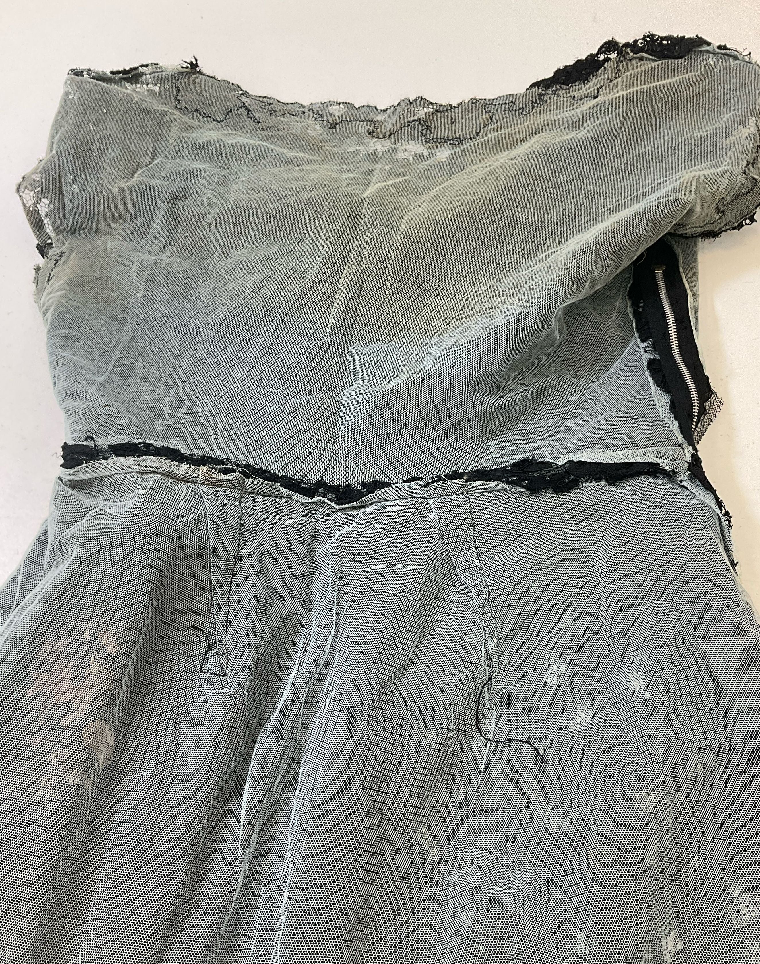 Asuncion Women's Vintage 1950s Black Lace Dress Silk Flowers Size 38 Bust READ