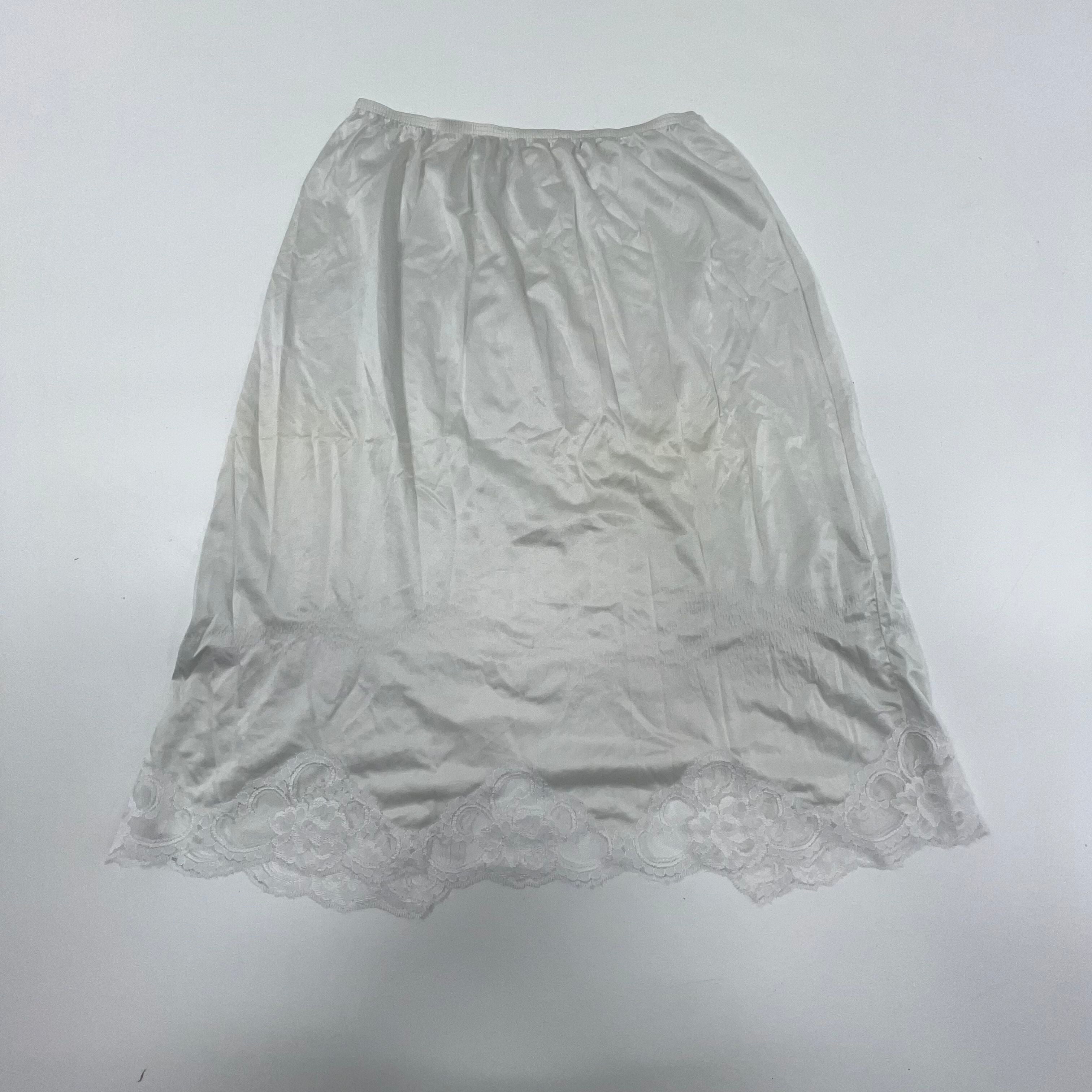 Lot of Five Vintage Lingerie Pieces Bras Slip Skirts Lace
