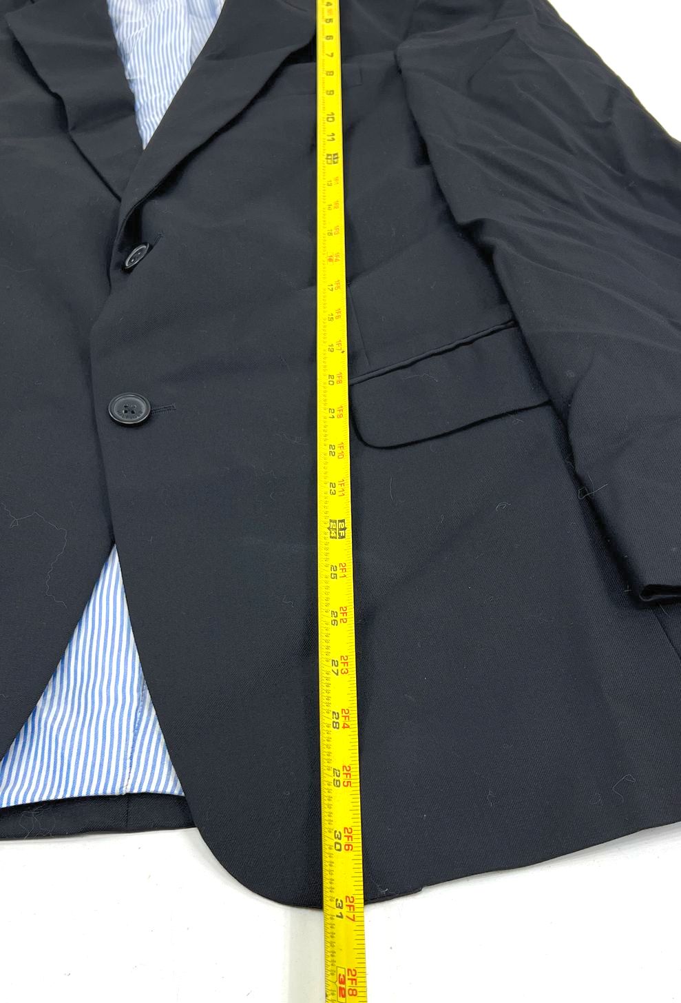 Tommy Hilfiger Black 100% Wool Two Button Blazer Sport Coat Men's Size 38R