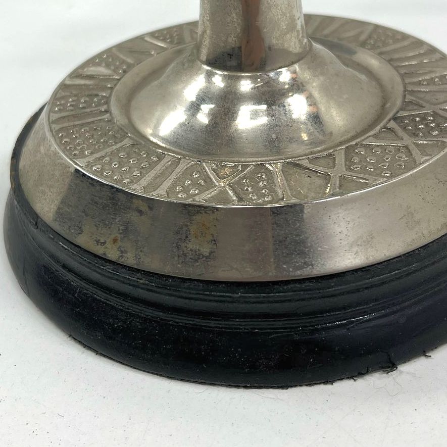 VTG Silver Tone Metal Armillary Sphere Sun Dial Desk or Table Top Decor Piece