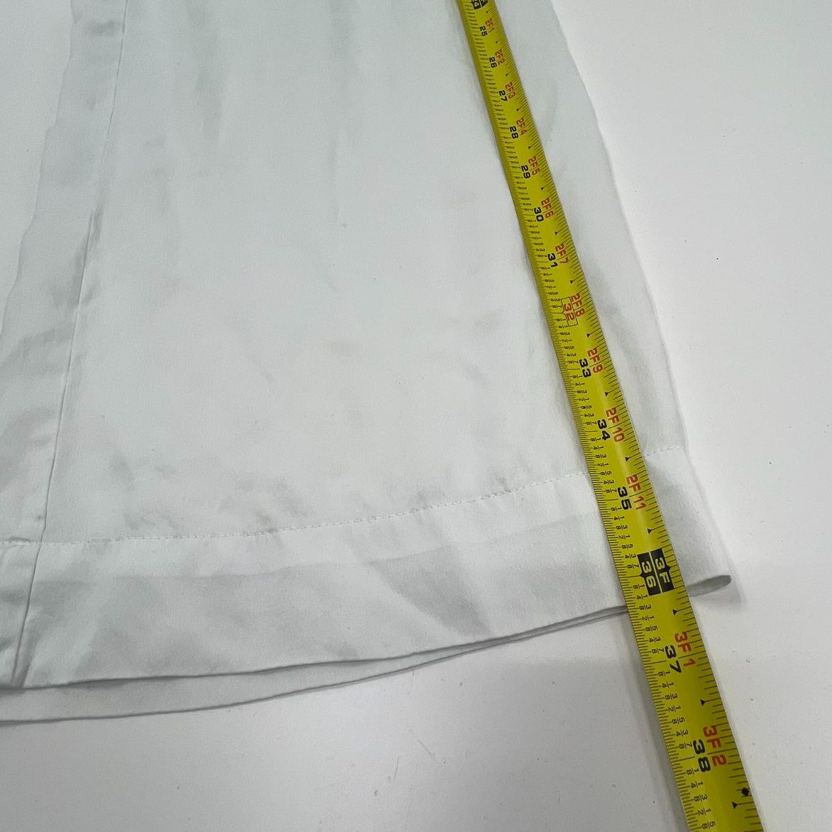 Derek Rose White Flowy Cropped Pant Women's Size Small Drawstring Silk