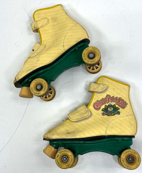 Vintage 80s Cabbage Patch Kids Roller Skates Squirrel Wheels Velcro Sz 3