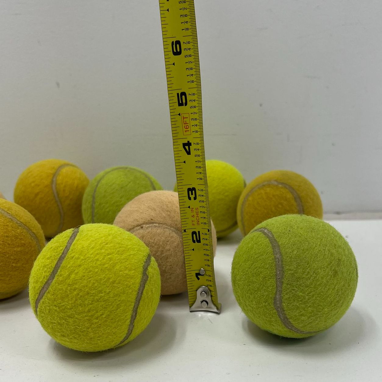 Vintage Wilson Slazenger Dunlop Lot of 13 Tennis Balls Yellow Green
