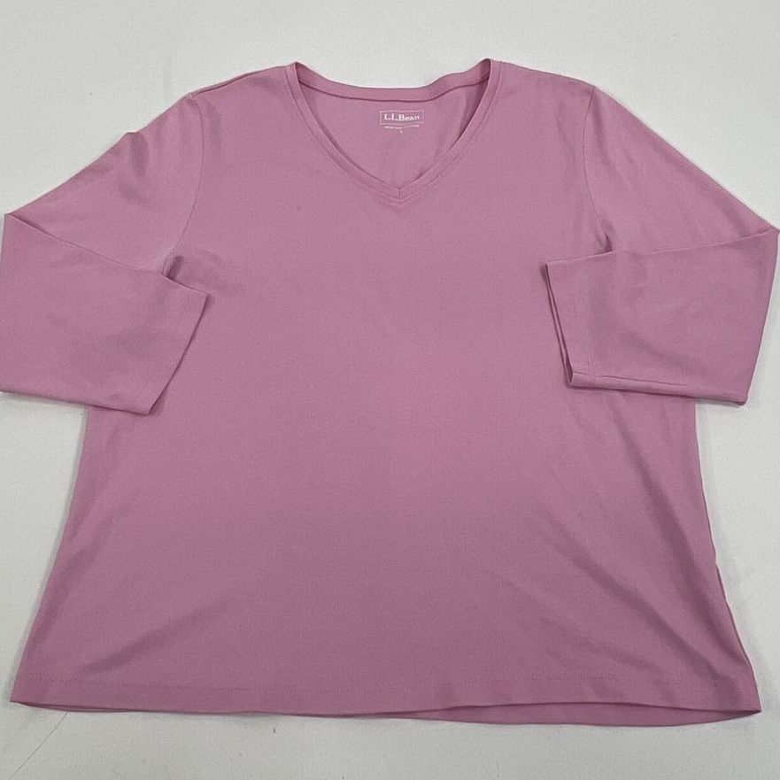 LL Bean Women's Clothing Lot 4pc T-Shirts Shorts Sz S M L 10 Navy Blue Pink
