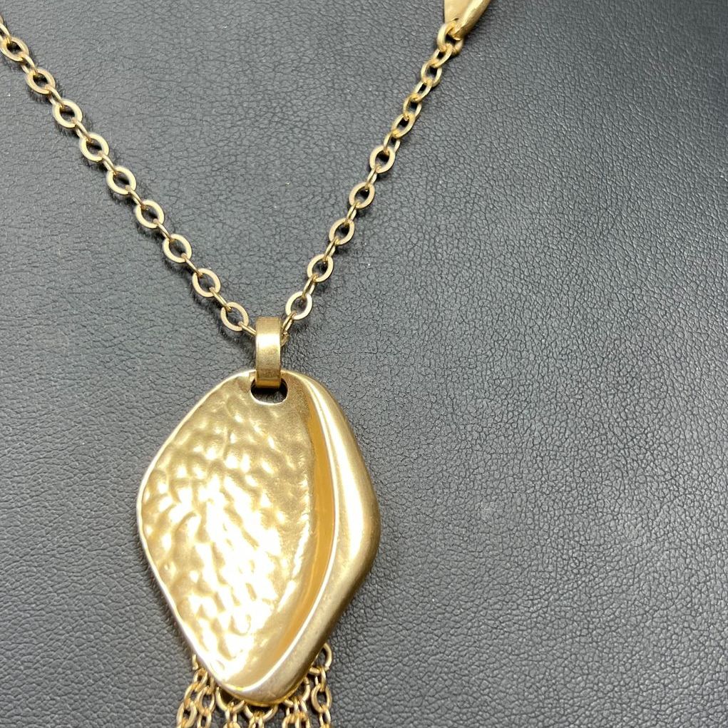 Chico's Gold Tone Tassel Necklace