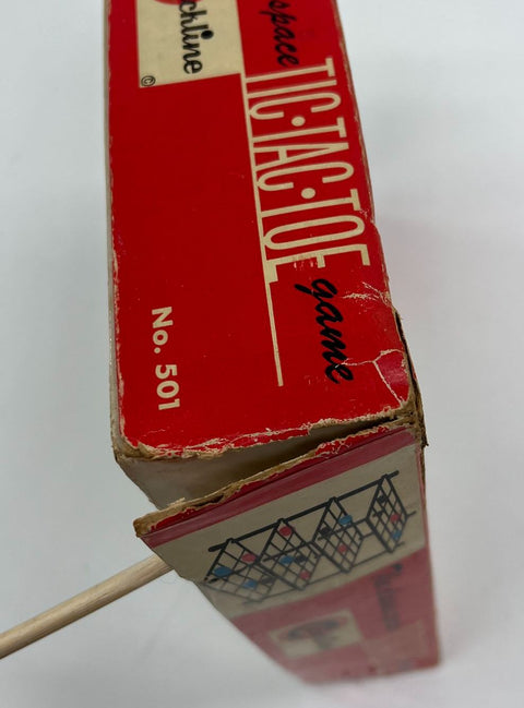 Vintage 60s Checkline 3 Dimensional Space Tic-Tac-Toe Game Mid Century