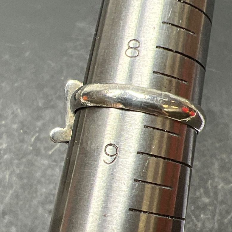 925 Sterling Silver Oval Orange Stone Ring Size 8.5