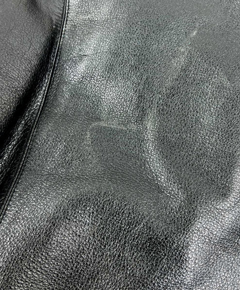 Vintage 90s Croft & Barrow Genuine Leather Bomber Jacket Quilted Lined Sz XL