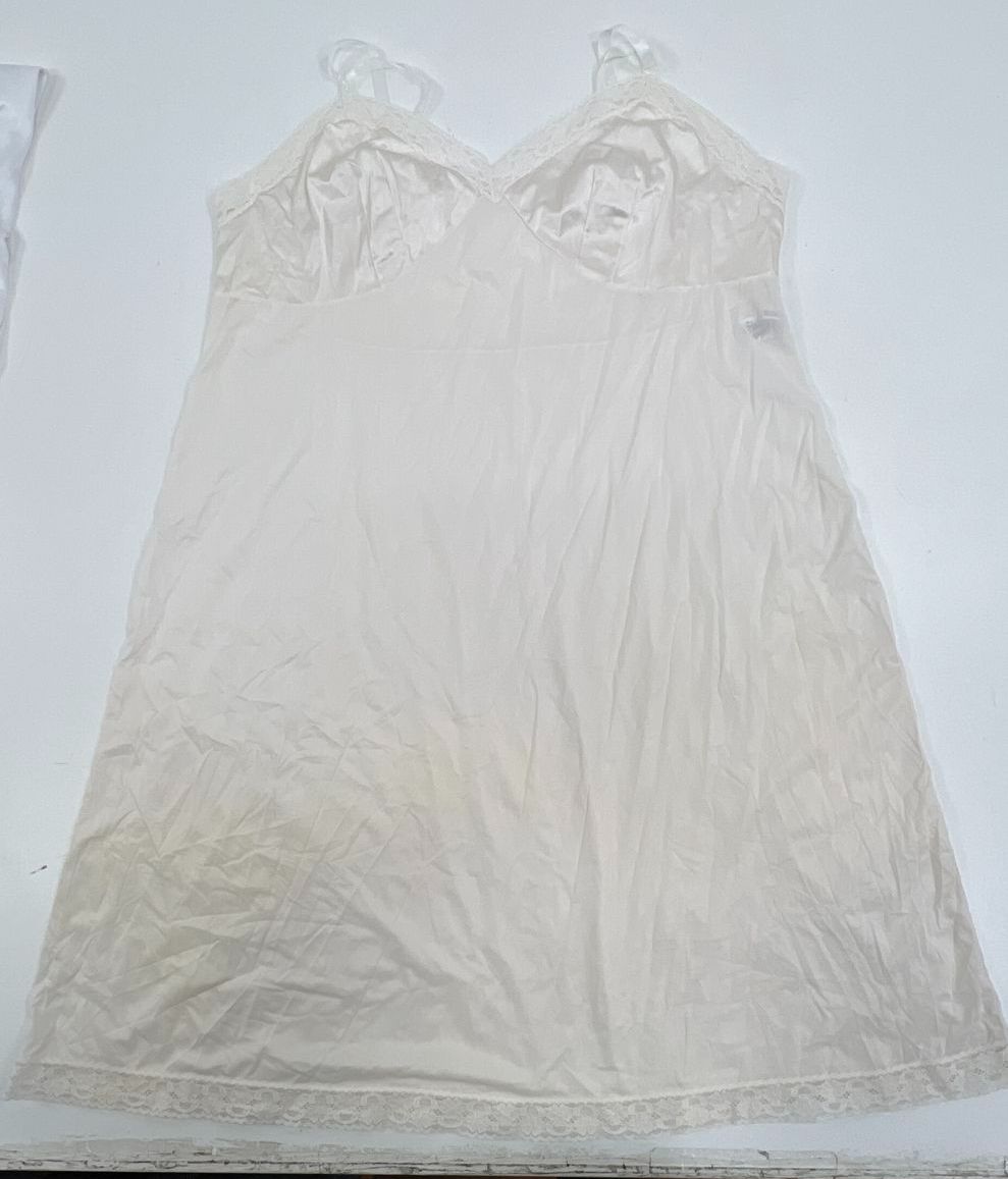 Vintage Modern Slips Lot 4 Mixed Brands Lace Lingerie Nightgowns Craft Upcycle