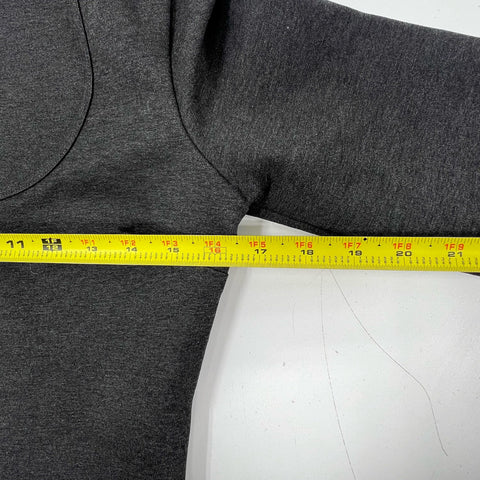 House of CB Marianna Charcoal Scoop Neck Bell Sleeve Bodysuit Women's M NWT