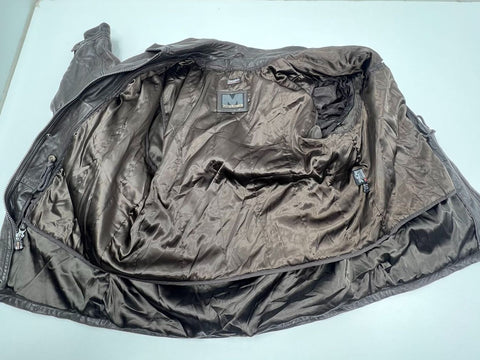 Vintage 90s Mirage Brown Genuine Leather Thinsulate Field Jacket Coat Mens XL