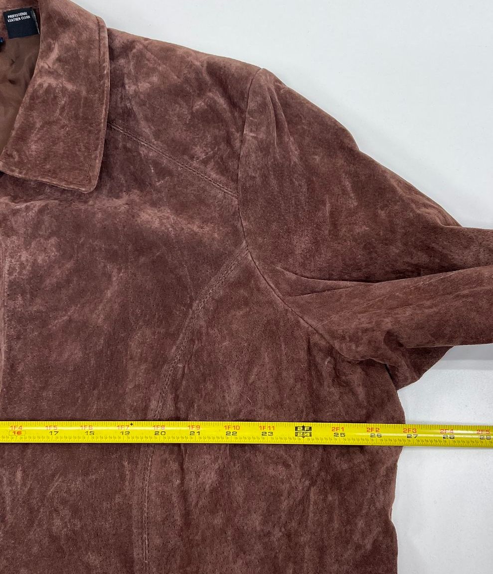 Vintage Relativity Brown Genuine Suede Leather Jacket Women's Plus 3X