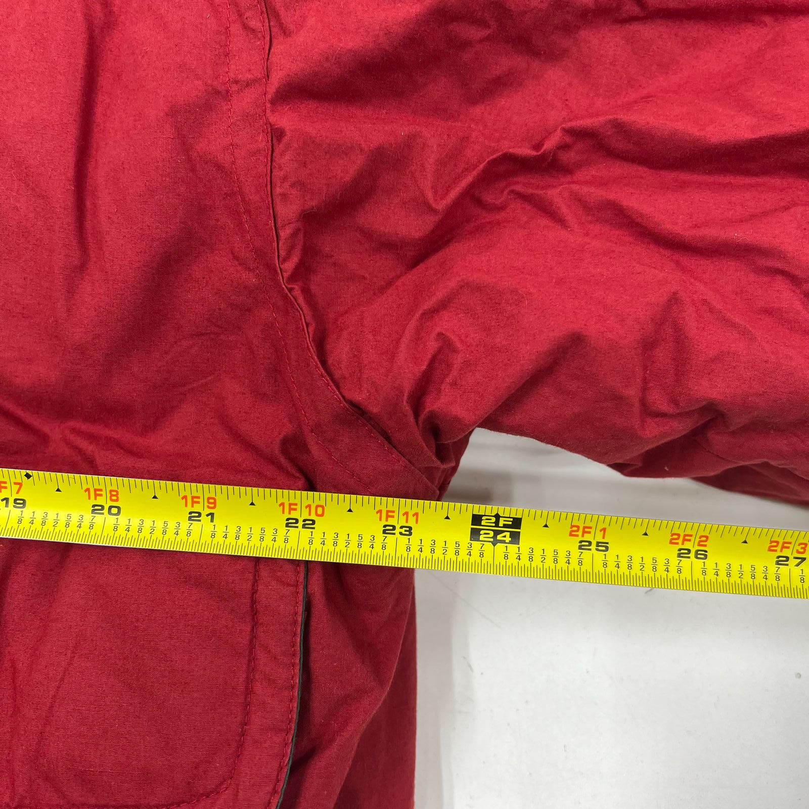Vintage 90s Forest Club Red Down Feather Puffer Bomber Jacket Coat Men's L