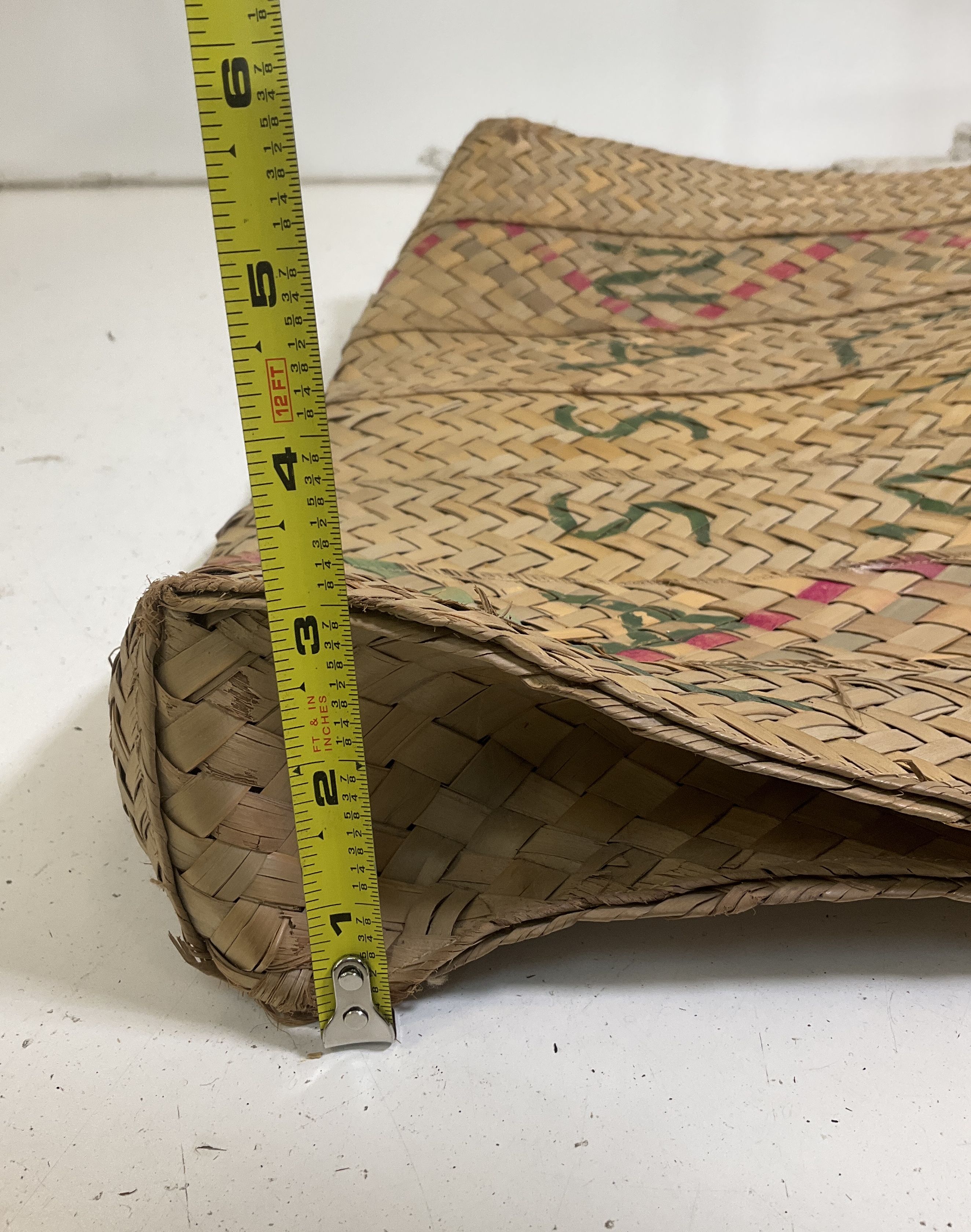 Vintage 70s Woven Straw Souvenir Tote Bag KE ALII NASSAU TWA Flight Tag