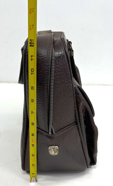 Vintage 80s Samsonite Silhouette Brown Pebbled Travel Bag Carry On Satchel
