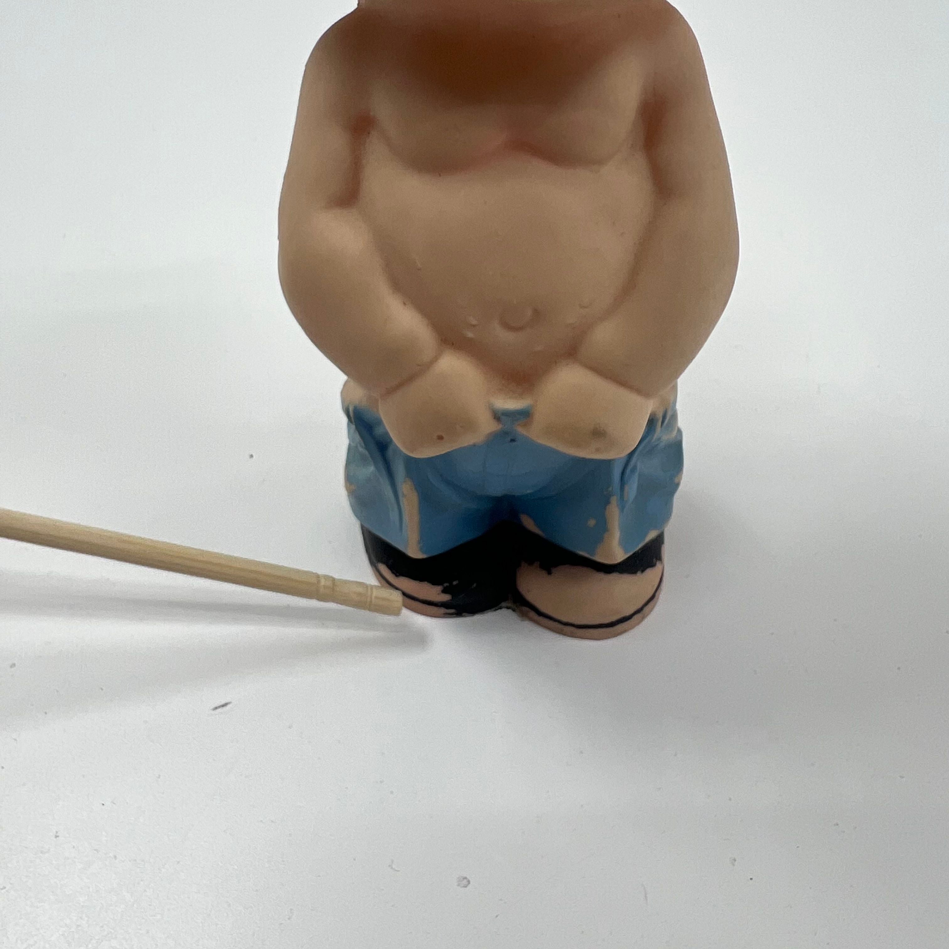 Vintage Bare Bottom Boy Rubber Squeak Doll Bath Toy *Fair Condition