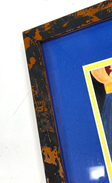 John B Moreno Lot of 2 Signed Religious Art Prints Framed Contemporary 2000s