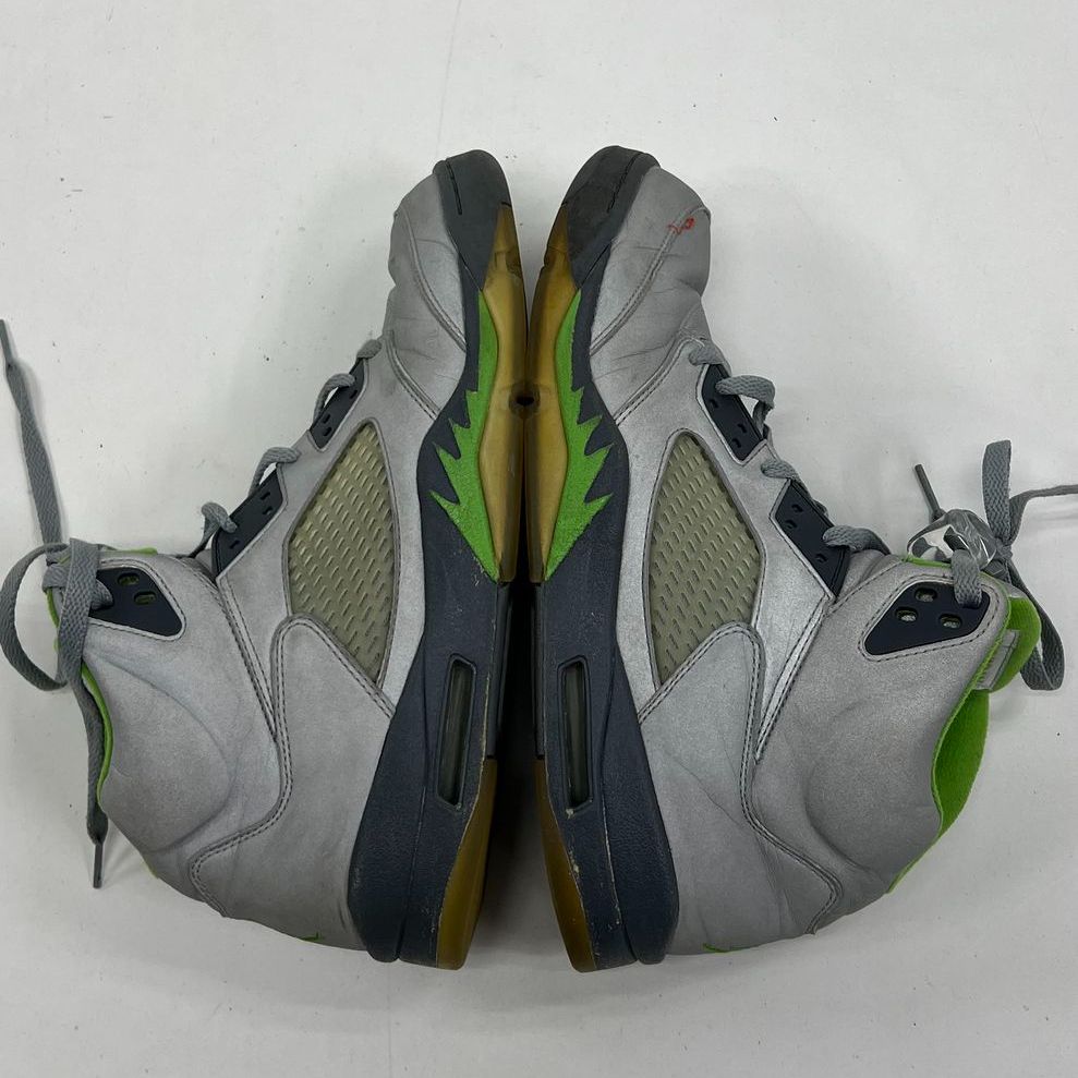 COA Nike Air Jordan 5 Retro Silver Green Bean 136027-027 Size 11.5