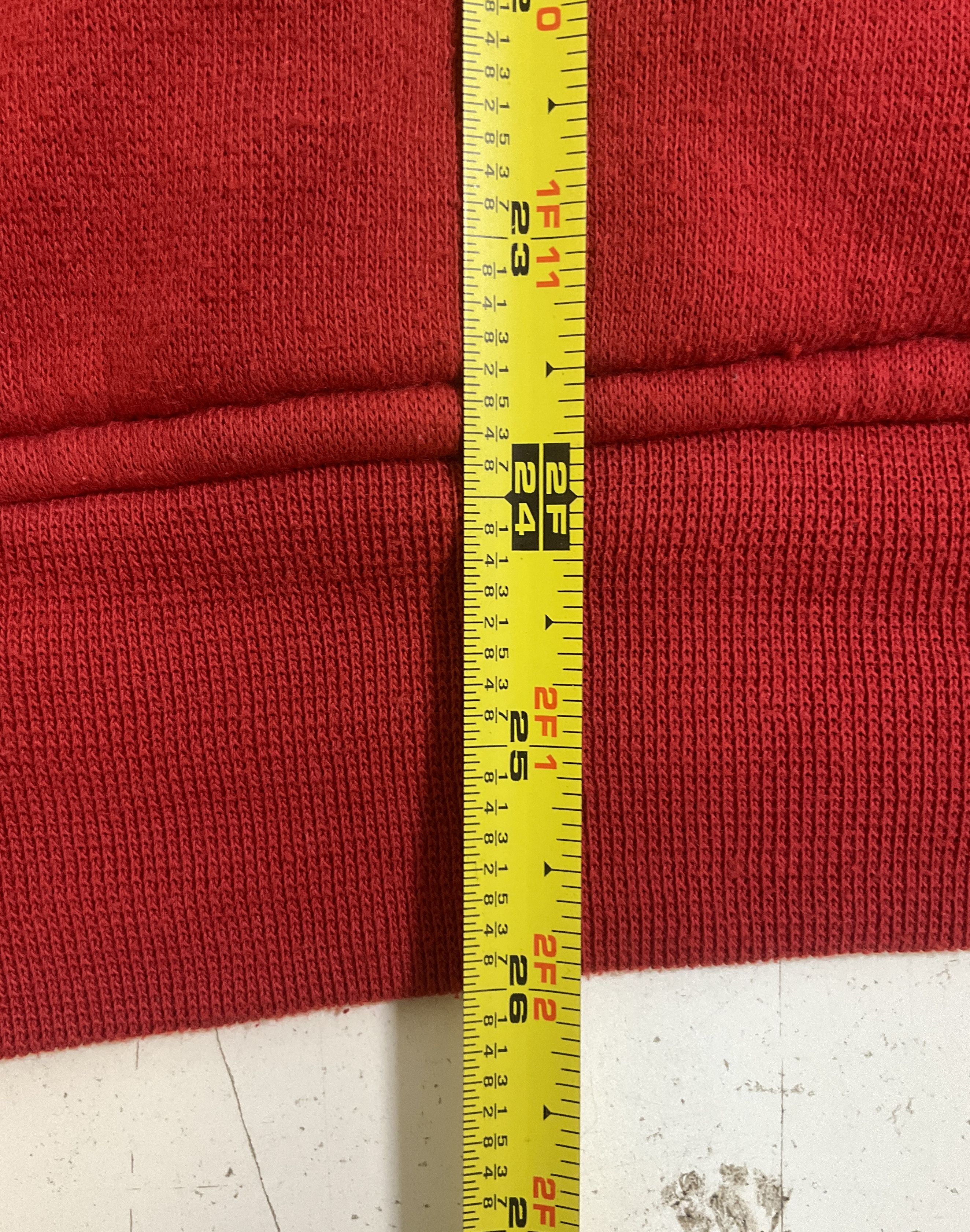 Vintage Y2K JAB Red Thermal Lined Full Zip Hoodie Sweatshirt Men's Size L