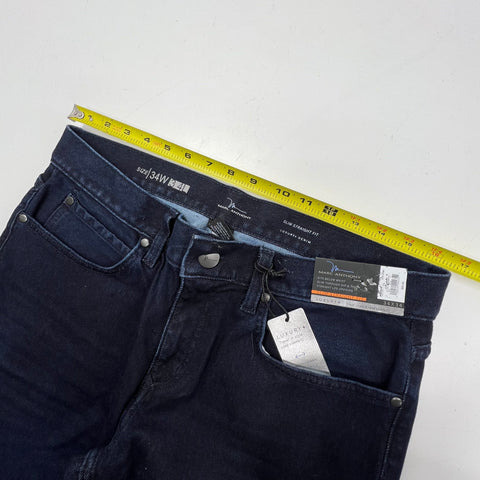 Marc Anthony Dark Wash Slim Straight Fit Luxury+ Denim Jeans Men's 34x34 NWT