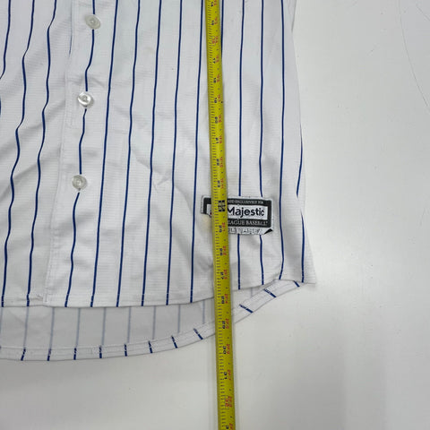 Majestic Chicago Cubs Jake Arrieta #49 Pinstripe MLB Baseball Jersey Sz M