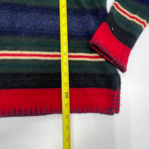 Vintage 90s Lauren Ralph Lauren Multi Stripe Lambswool Sweater Women's L