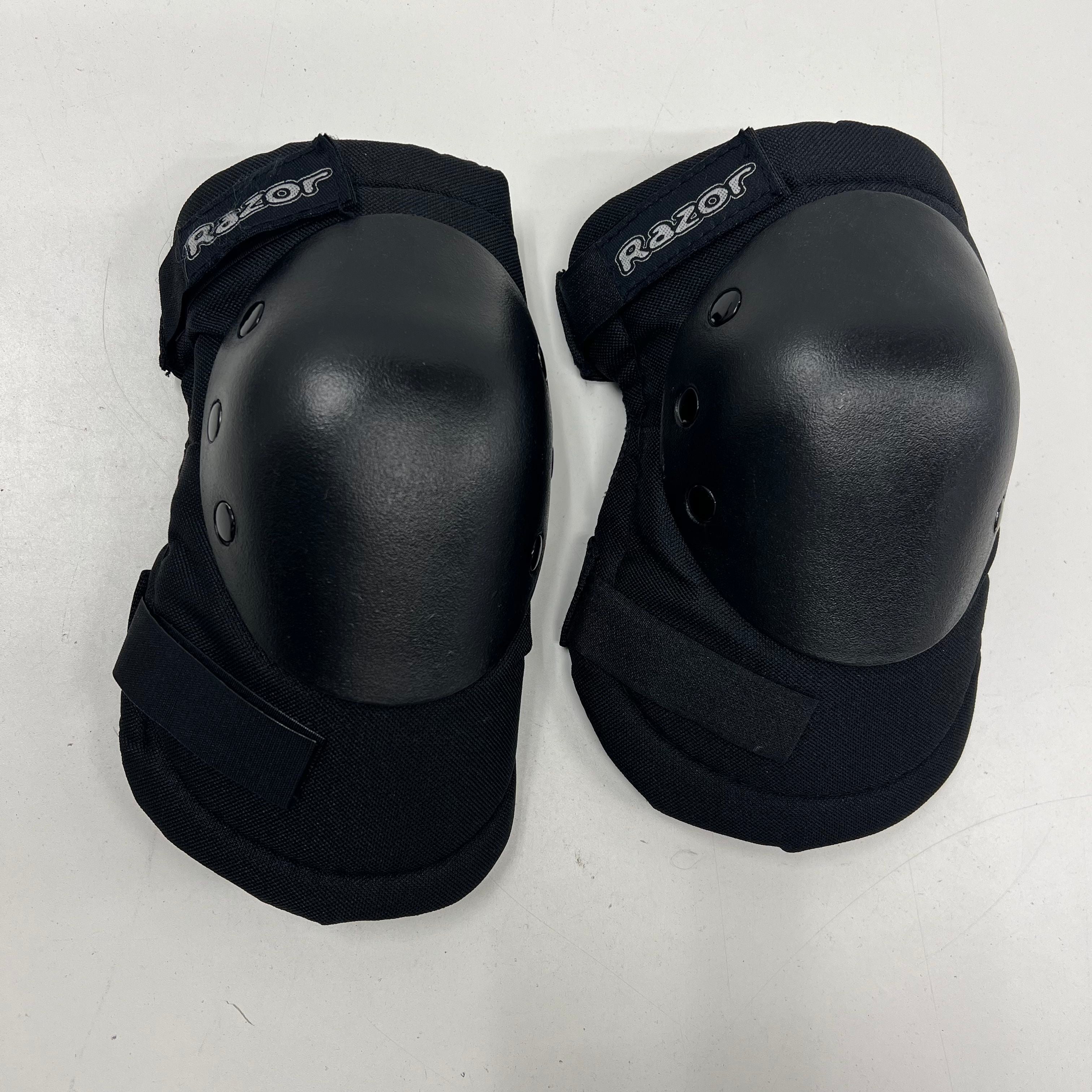Razor Black Vintage Y2K Protective Elbow & Knee Pads Set Youth Medium