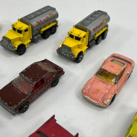 Vintage Hot Wheels 15 Car Lot Blackwall Era 1970s-80s Diecast Shell Truck Bus