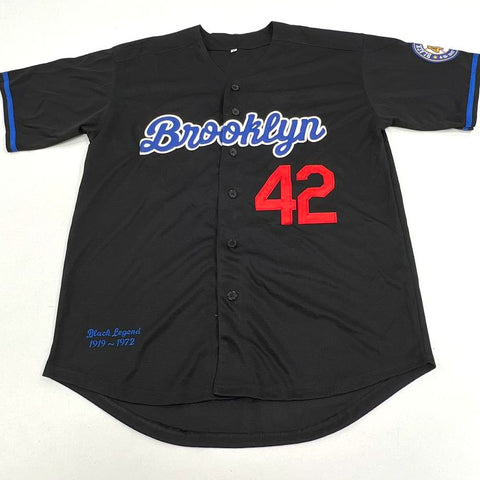 Unbranded Jackie Robinson #42 Brooklyn Black Legend Baseball Jersey Men's L