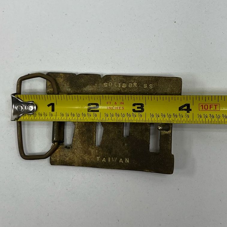 Men's Unbranded Solid Brass Belt Buckle Name "Terry" Damaged Box Taiwan