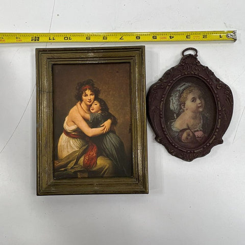 Vintage Lot 2 Framed Prints Made in Italy OFM Neoclassical Rococo Style Art