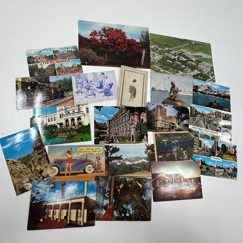 Lot of Vintage Postcards Ephemera Written Posted Mid Century US International